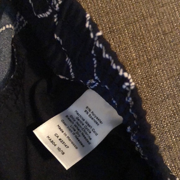 NWT Talbots palazzo pants navy nautical pattern 4 - Picture 4 of 5